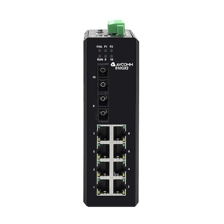 Avcomm 10-Port Fully Managed Industrial Ethernet Switch 610GX2-SC